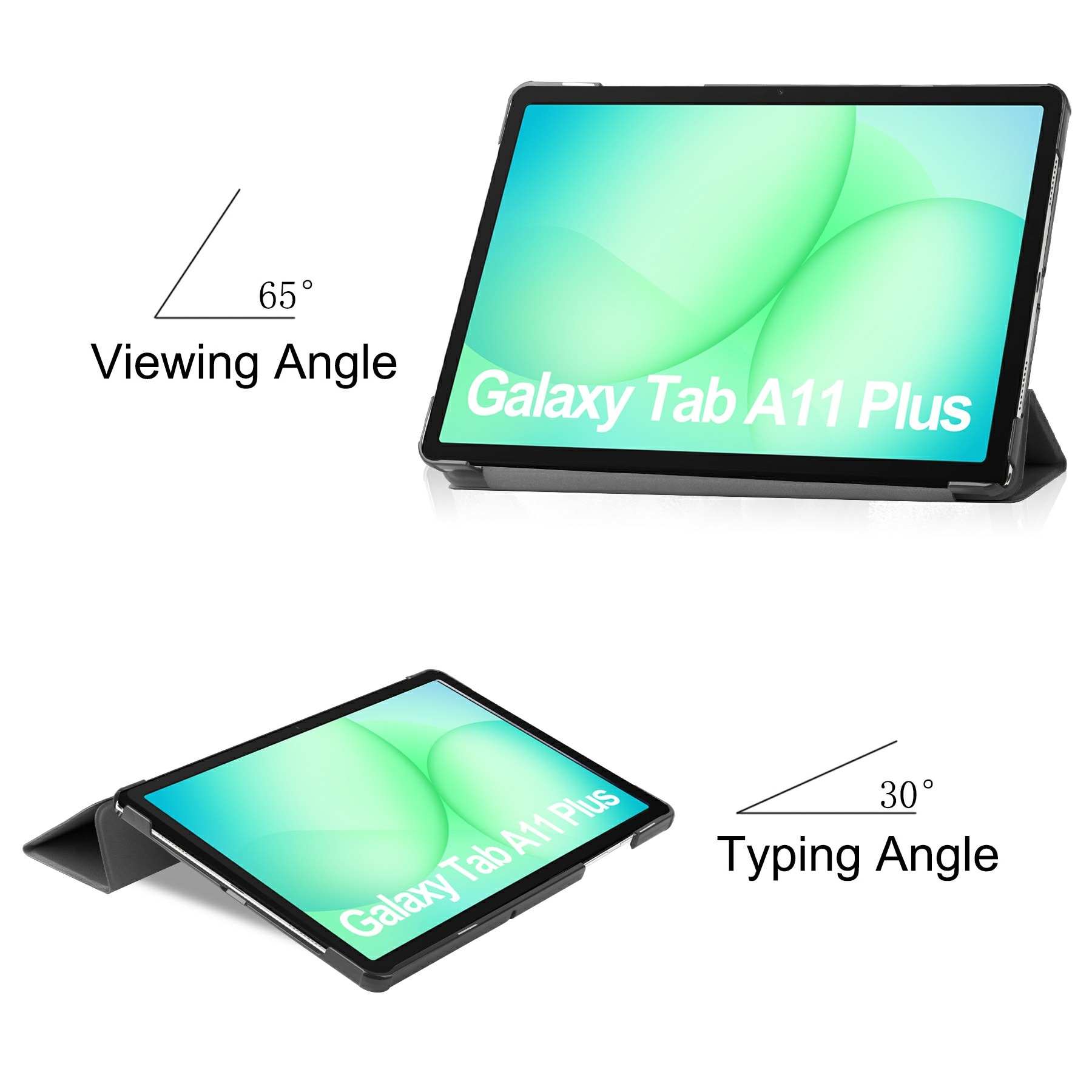 Etui Tri-fold Samsung Galaxy Tab A11 Plus Svart