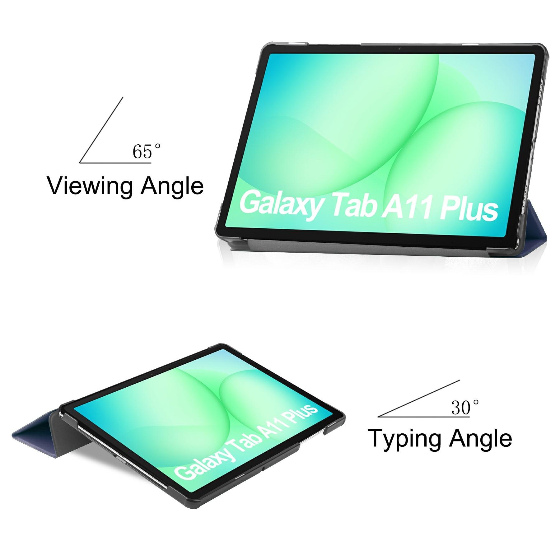 Etui Tri-fold Samsung Galaxy Tab A11 Plus Blå