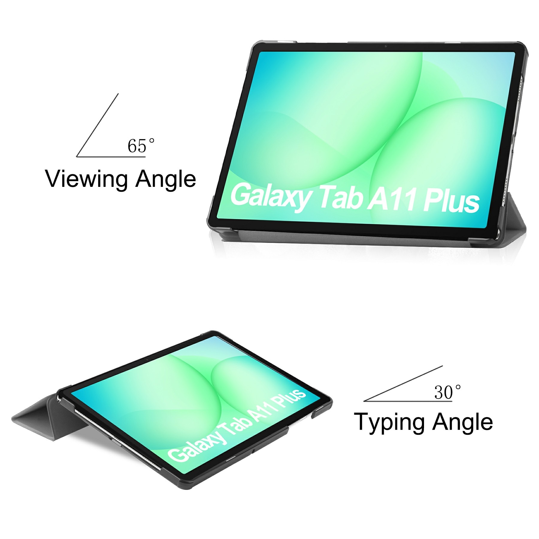 Etui Tri-fold Samsung Galaxy Tab A11 Plus Grå
