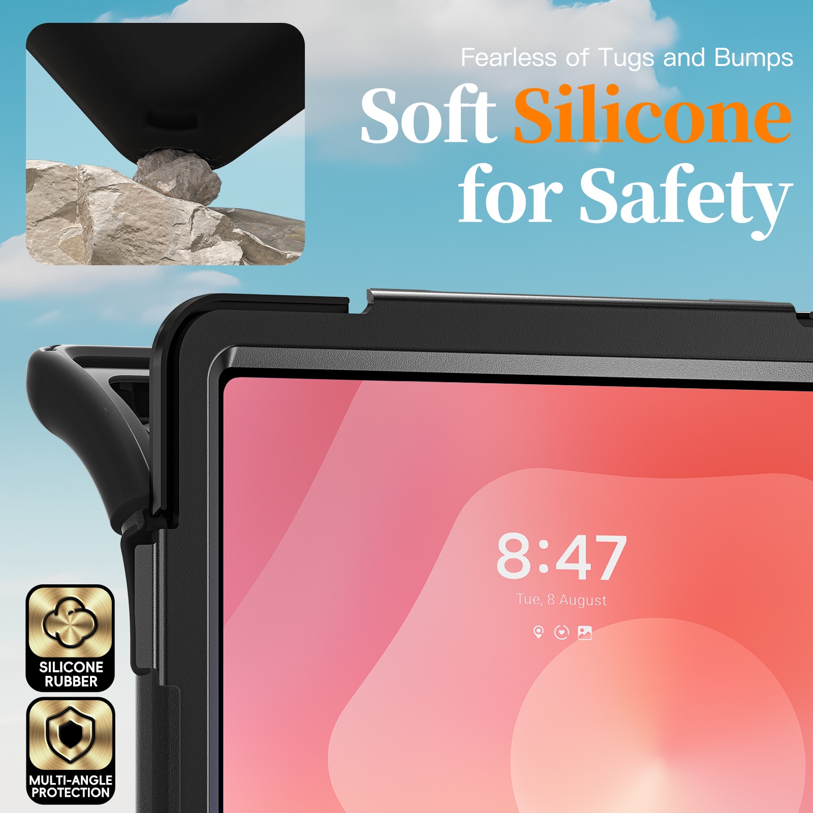 Støtsikker Hybriddeksel Samsung Galaxy Tab S11 Ultra svart