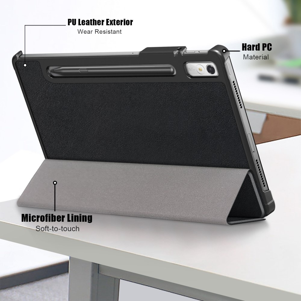 Lenovo Tab P11 Pro (2nd gen) Etui Tri-fold Pencil-holder svart