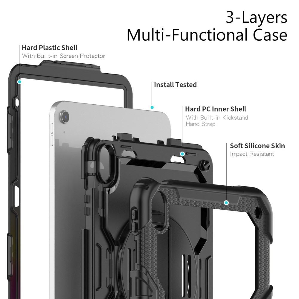 Støtsikker Full Protection Hybriddeksel iPad 10.9 10th Gen (2022) svart