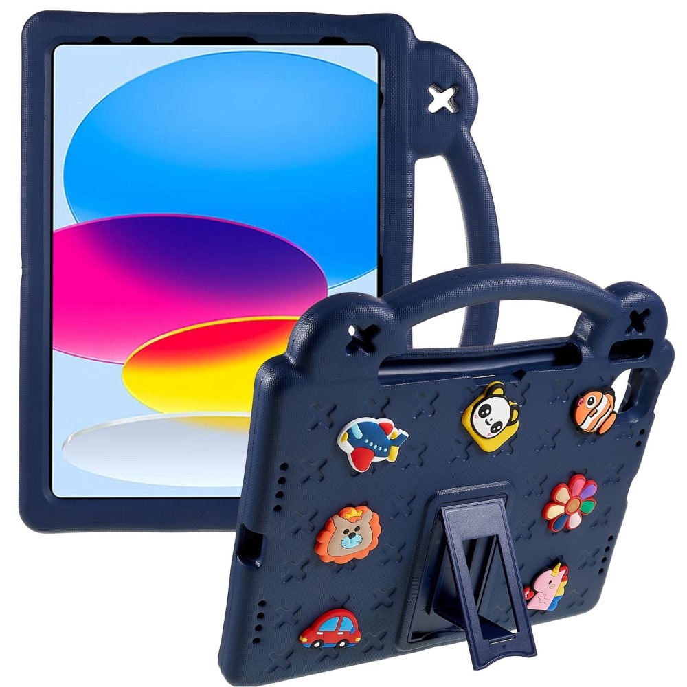 Støtsikker EVA Deksel Kickstand iPad 10.9 2022 (10th gen) mørke blå