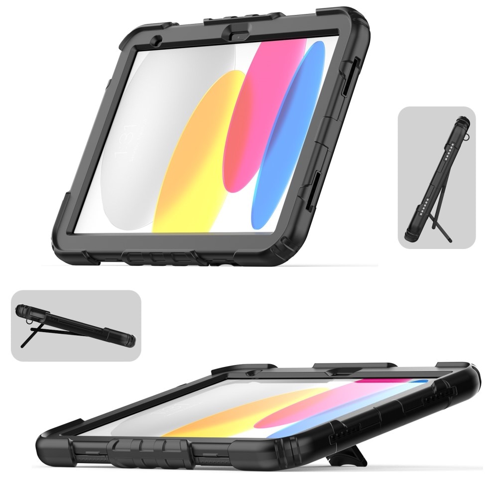 Full Cover Rugged Kickstand Case iPad 10.9 10th Gen (2022) svart