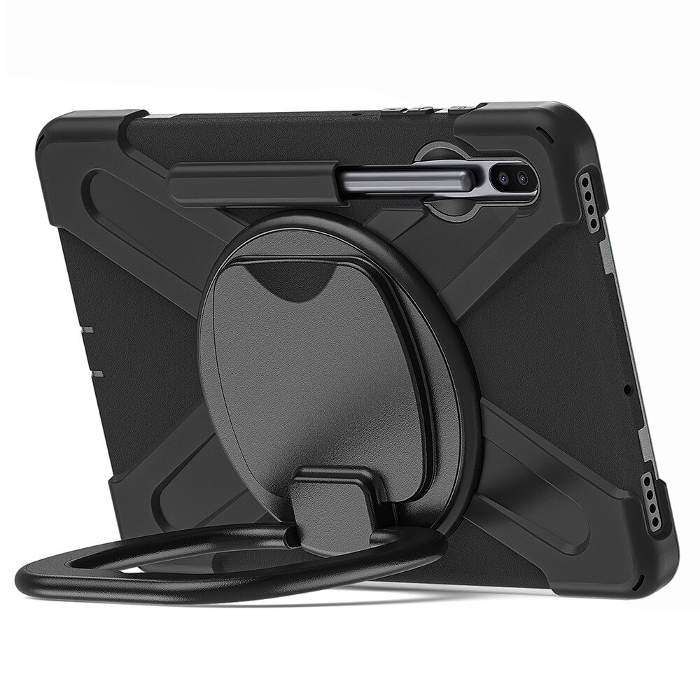 Kickstand Hybrid Case med skulderrem Samsung Galaxy Tab S6 10.5 svart