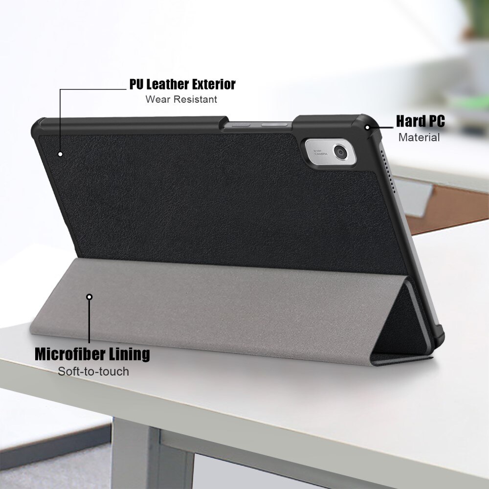 Lenovo Tab M9 Etui Tri-fold svart