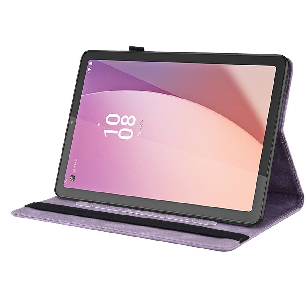 Lærveske Sommerfugler Lenovo Tab M9 Lilla