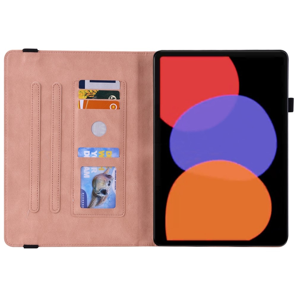 Lærveske Sommerfugler Xiaomi Pad 6 Pro rosa