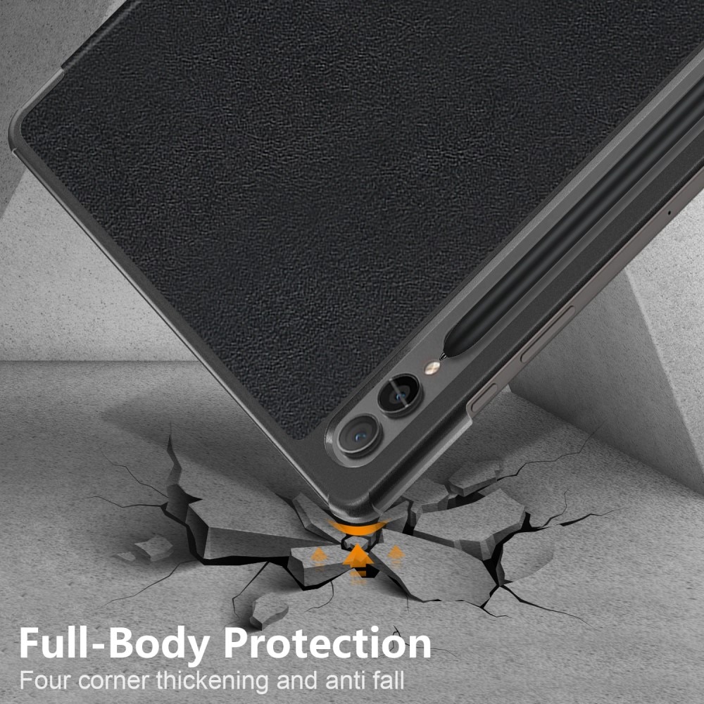 Samsung Galaxy Tab S9 Plus Etui Tri-fold svart