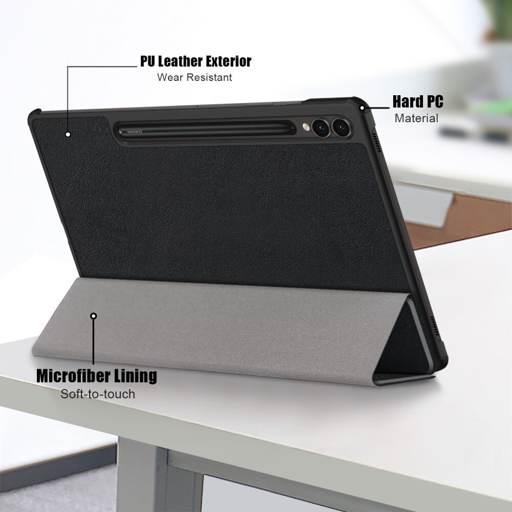 Samsung Galaxy Tab S9 Plus Etui Tri-fold svart