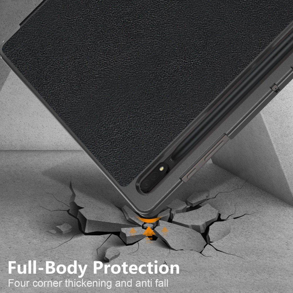 Samsung Galaxy Tab S9 Ultra Etui Tri-fold svart