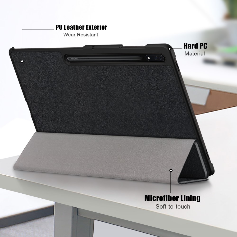 Samsung Galaxy Tab S9 Ultra Etui Tri-fold svart