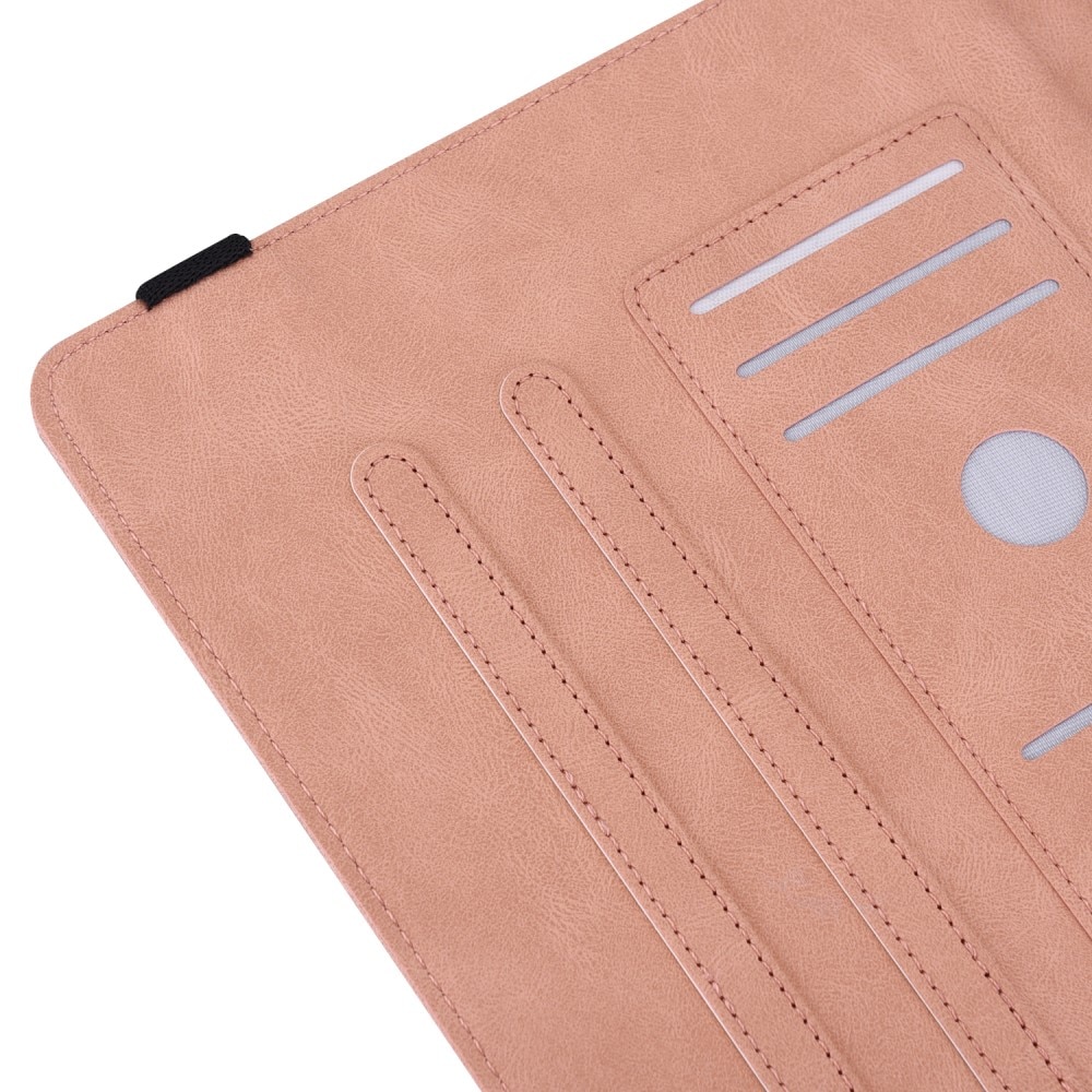 Lærveske Sommerfugler Samsung Galaxy Tab S9 rosa