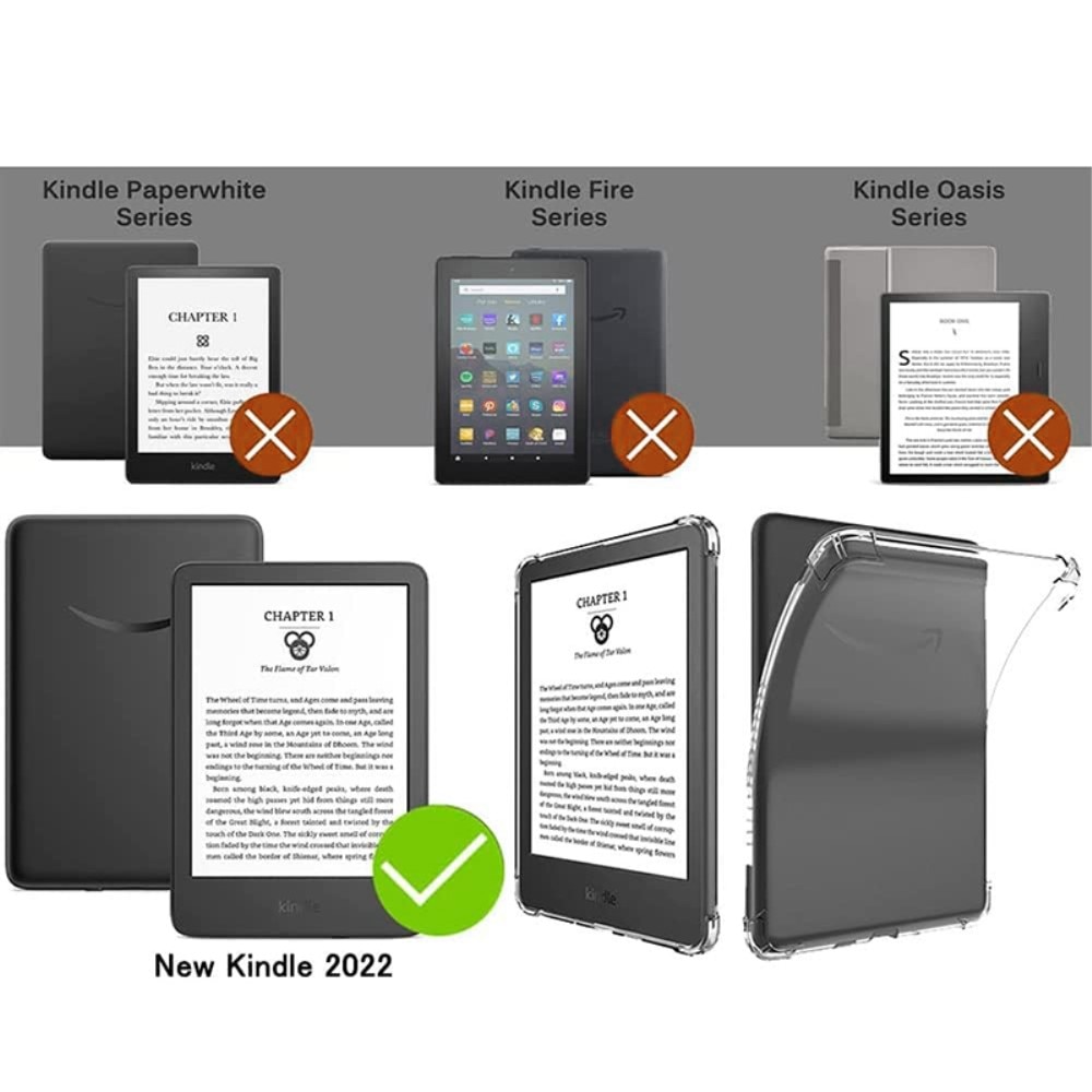 Deksel Amazon Kindle 6" (2022) gjennomsiktig