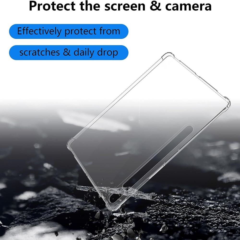 Støtsikker Deksel TPU Samsung Galaxy Tab S9 Plus gjennomsiktig
