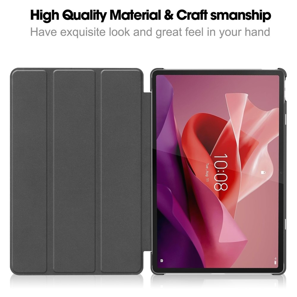 Lenovo Tab P12 Etui Tri-fold Pencil-holder svart