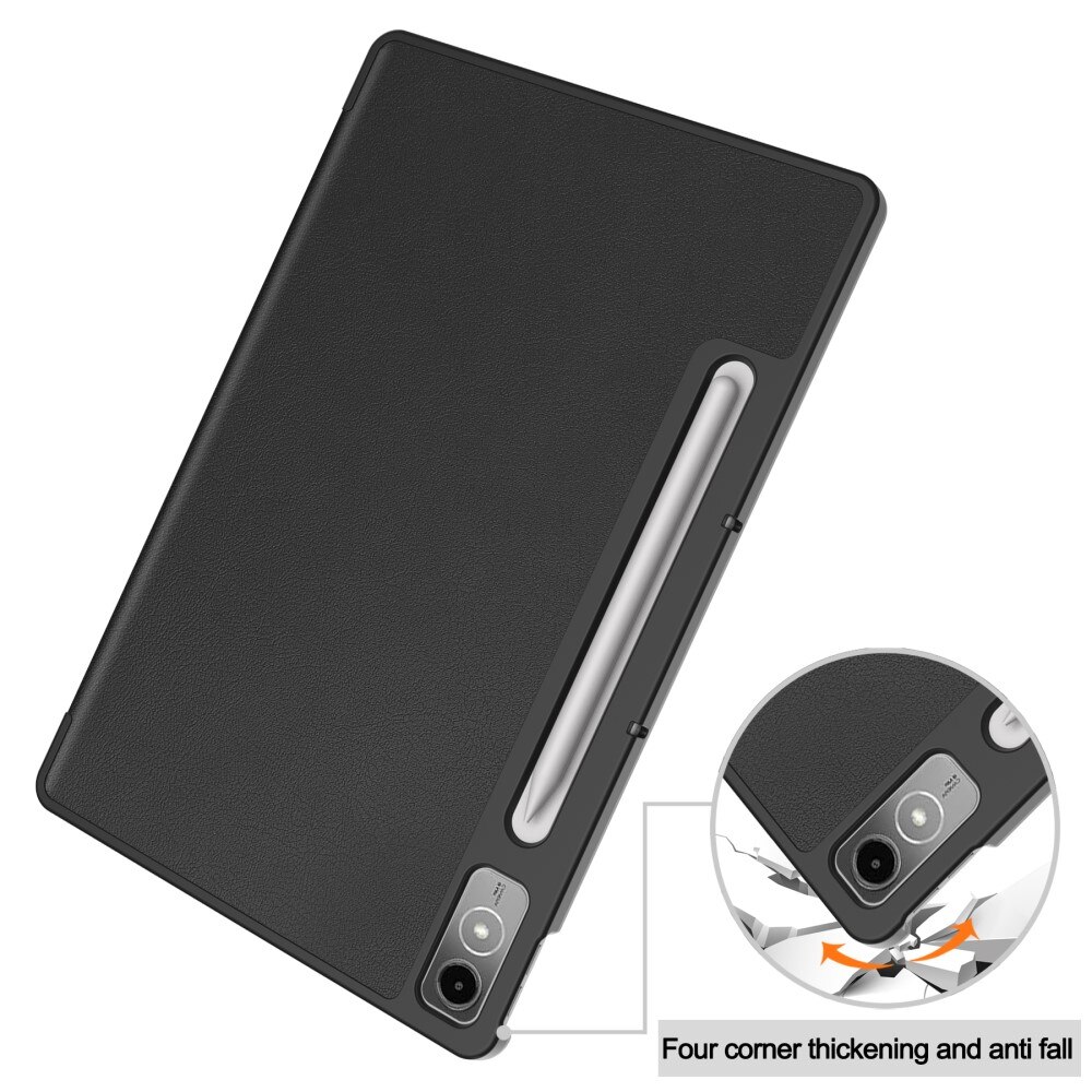 Lenovo Tab P12 Etui Tri-fold Pencil-holder svart