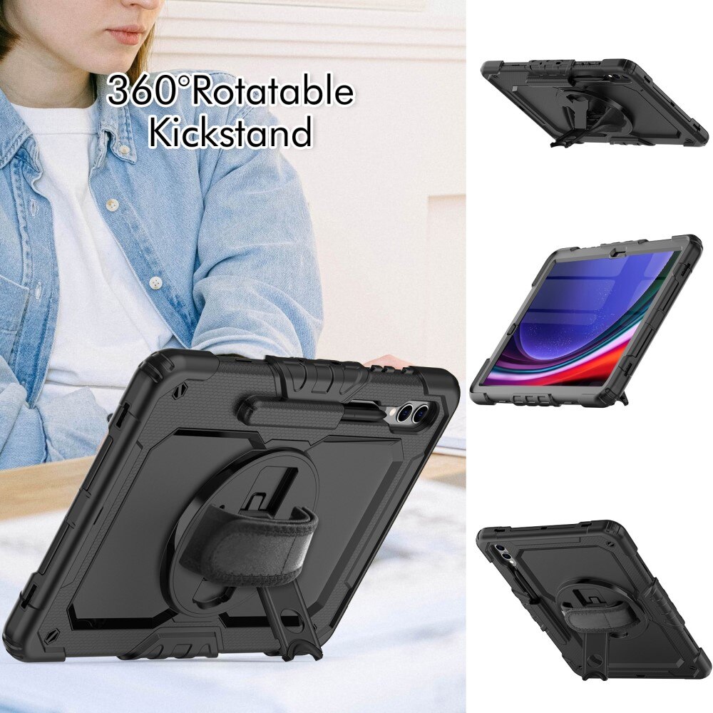 Støtsikker Full Protection Hybriddeksel Samsung Galaxy Tab S9 Plus svart