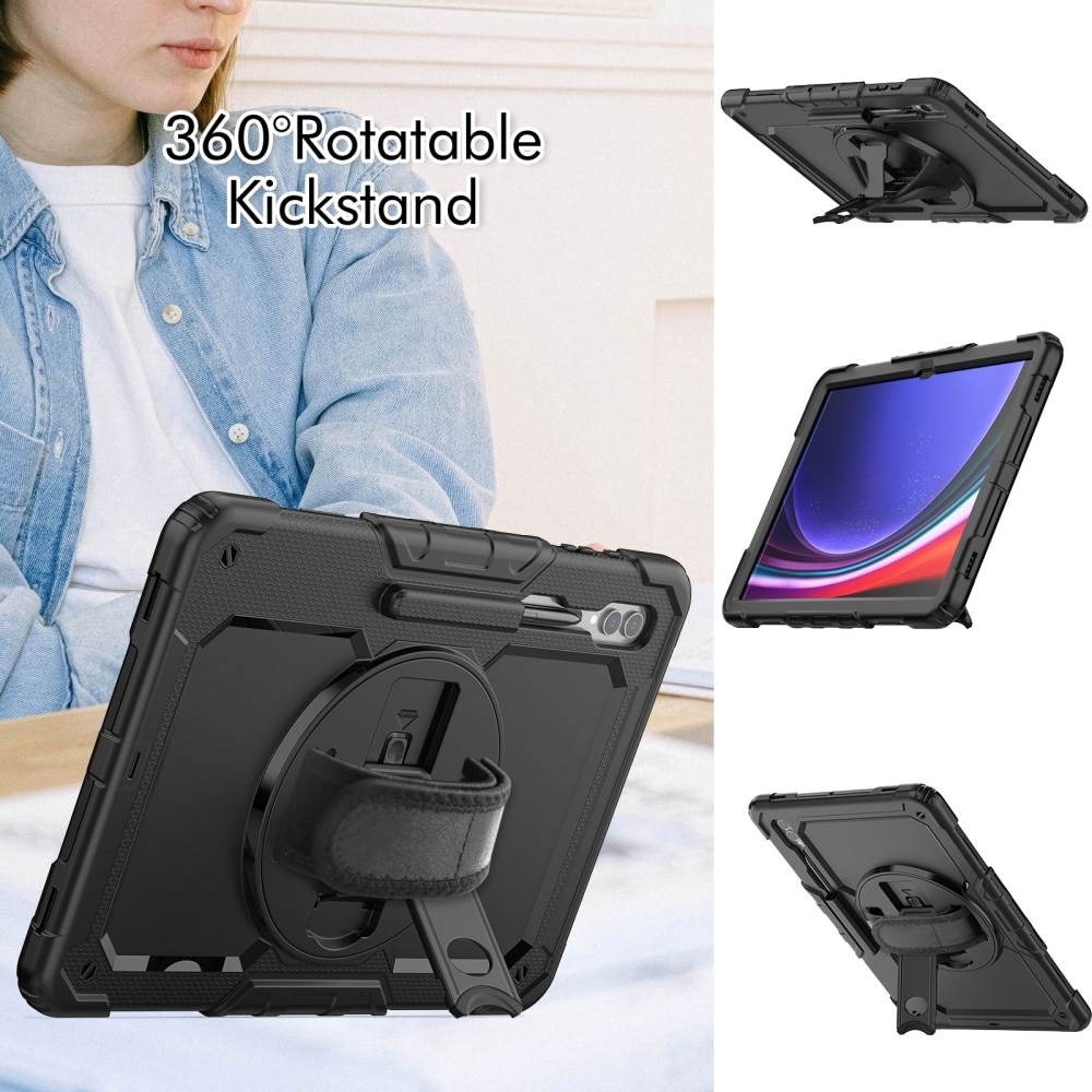 Støtsikker Full Protection Hybriddeksel Samsung Galaxy Tab S9 Ultra svart