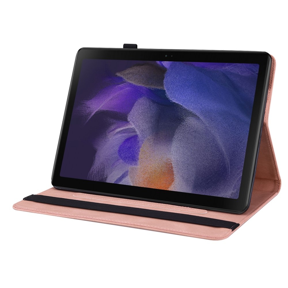 Lærveske Sommerfugler Samsung Galaxy Tab A9 Plus rosa