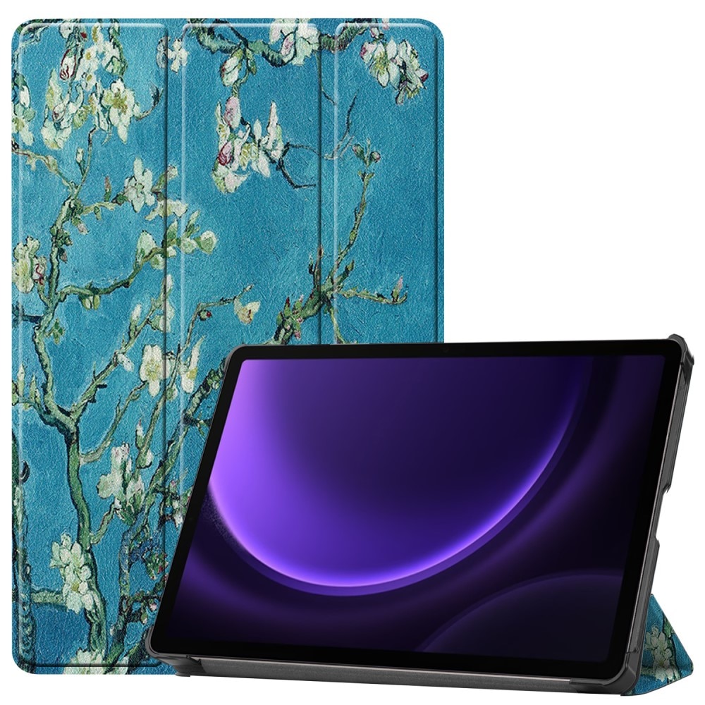 Etui Tri-fold Samsung Galaxy Tab S9 FE Plus - Kirsebærblomster