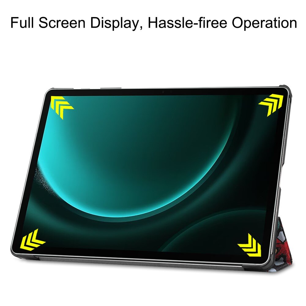 Etui Tri-fold Samsung Galaxy Tab S9 FE Plus Flerfarget/mønster