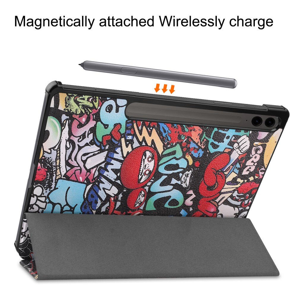 Etui Tri-fold Samsung Galaxy Tab S9 FE Plus Flerfarget/mønster