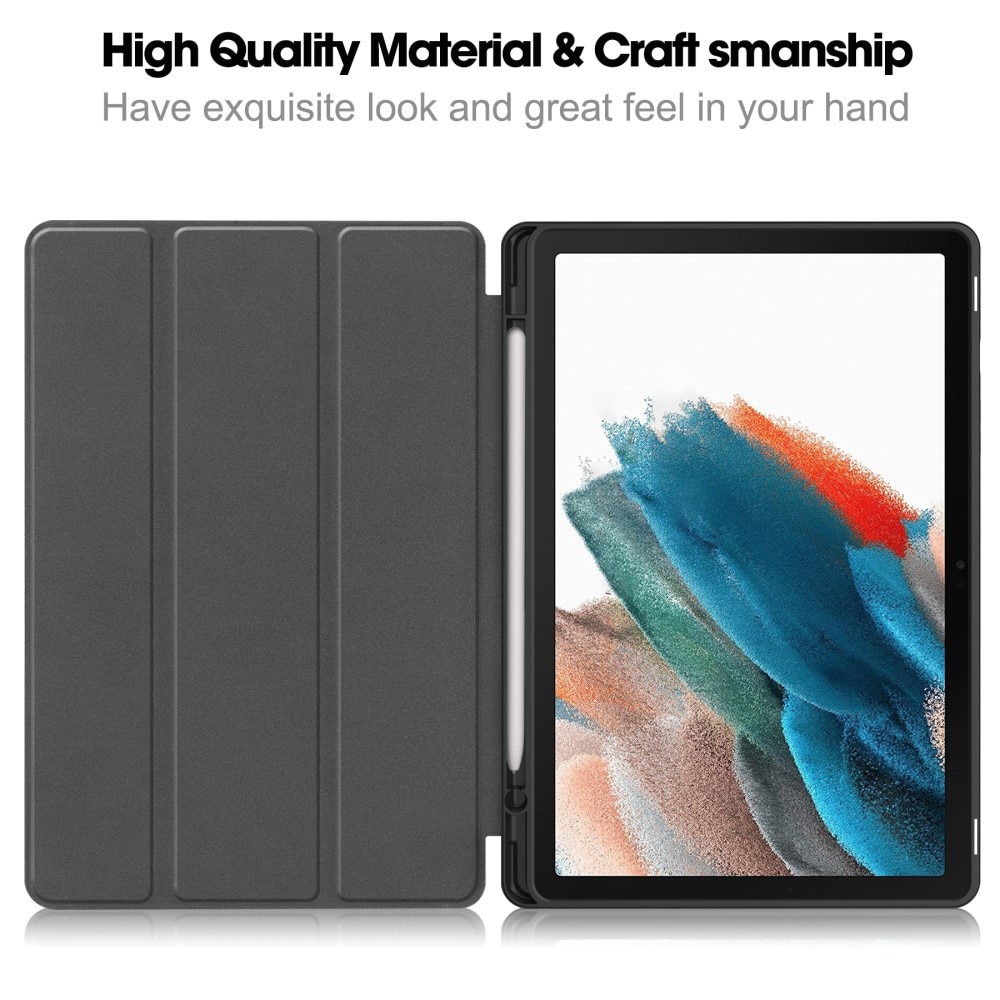 Samsung Galaxy Tab A9 Plus Etui Tri-fold Pencil-holder Svart