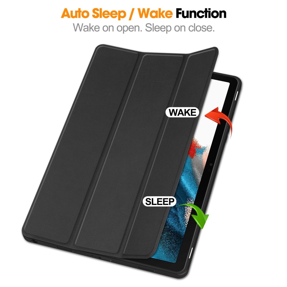 Samsung Galaxy Tab A9 Plus Etui Tri-fold Pencil-holder Svart