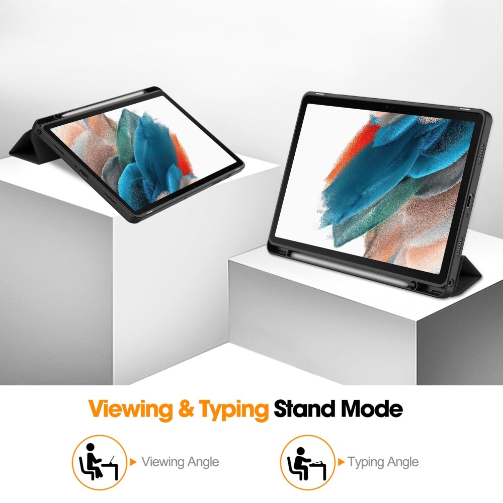 Samsung Galaxy Tab A9 Plus Etui Tri-fold Pencil-holder Svart