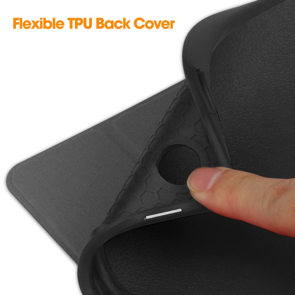 Samsung Galaxy Tab A9 Plus Etui Tri-fold Pencil-holder Svart