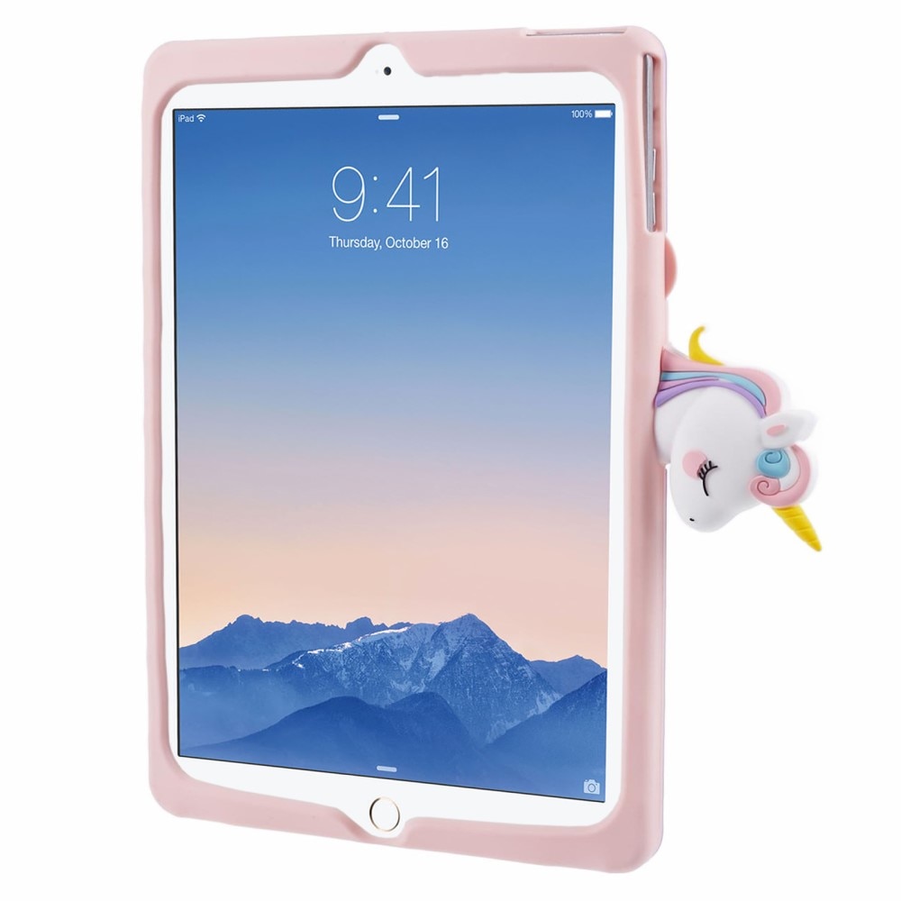 Deksel Enhjørning med stativ iPad 9.7 5th Gen (2017) rosa