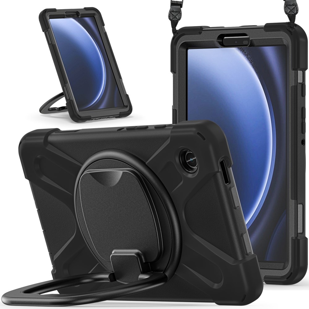 Hybridskal med Kickstand og skulderrem Samsung Galaxy Tab A9 svart