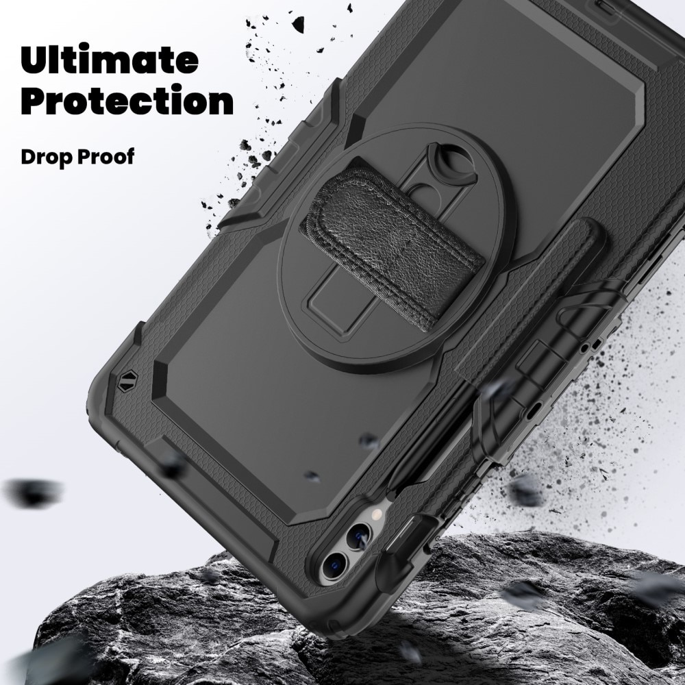 Støtsikker Full Protection Hybriddeksel Samsung Galaxy Tab S9 FE Plus svart