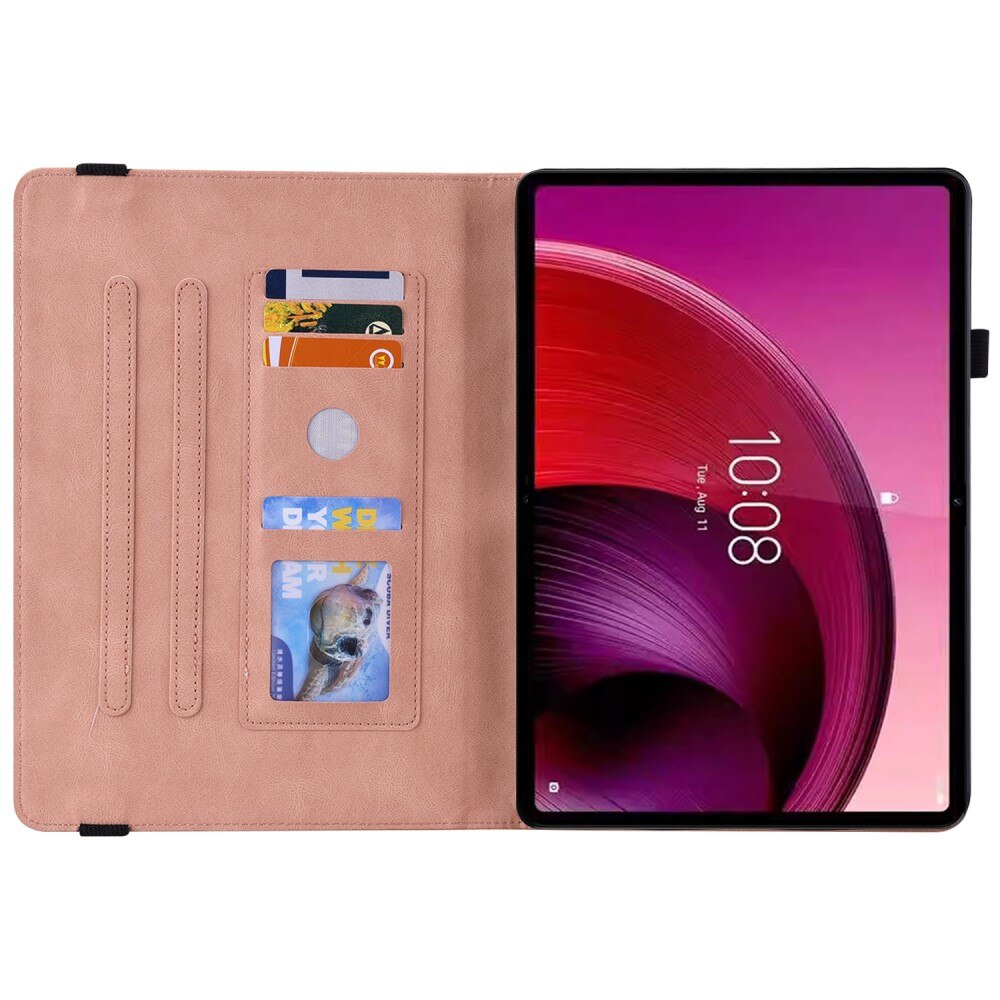 Lærveske Sommerfugler Lenovo Tab M11 rosa