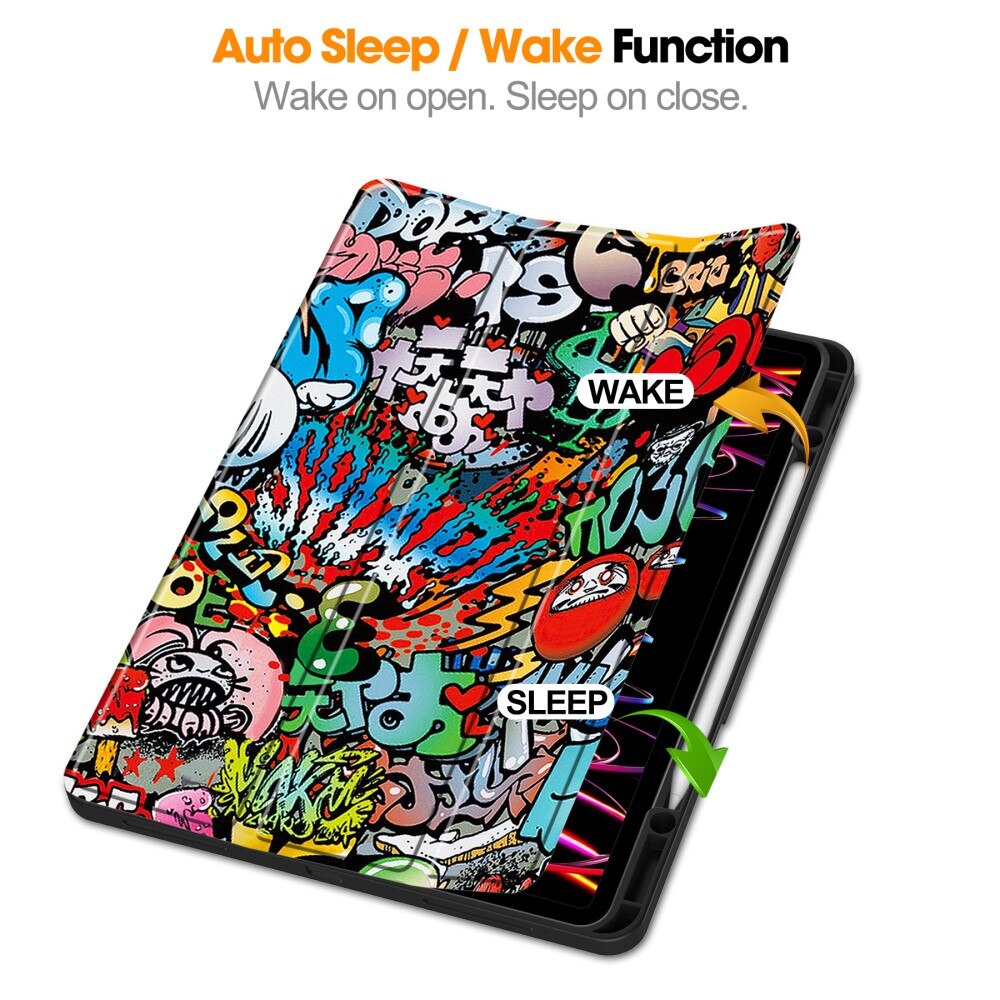 iPad Air 13 (2024) Etui Tri-fold - Graffiti