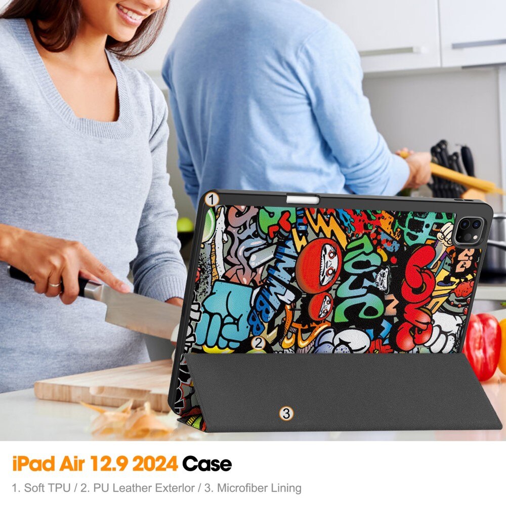 iPad Air 13 (2024) Etui Tri-fold - Graffiti