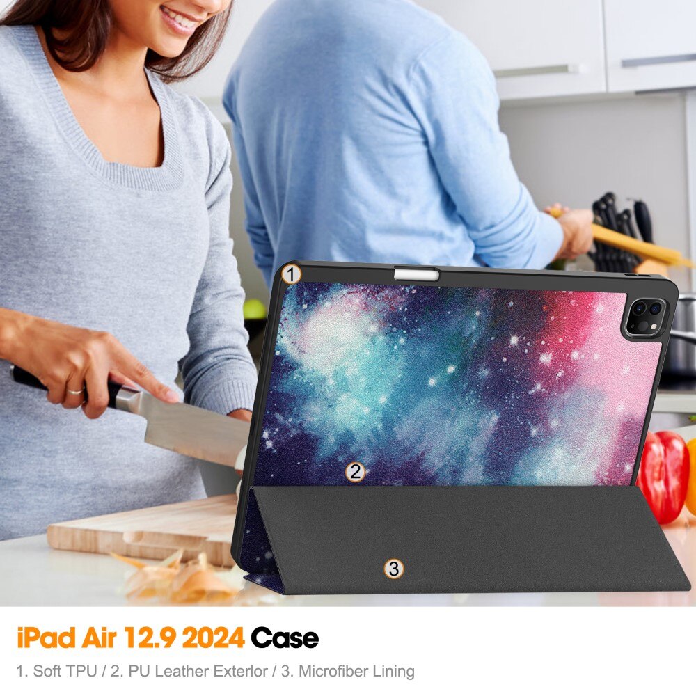 iPad Air 13 (2024) Etui Tri-fold rymd