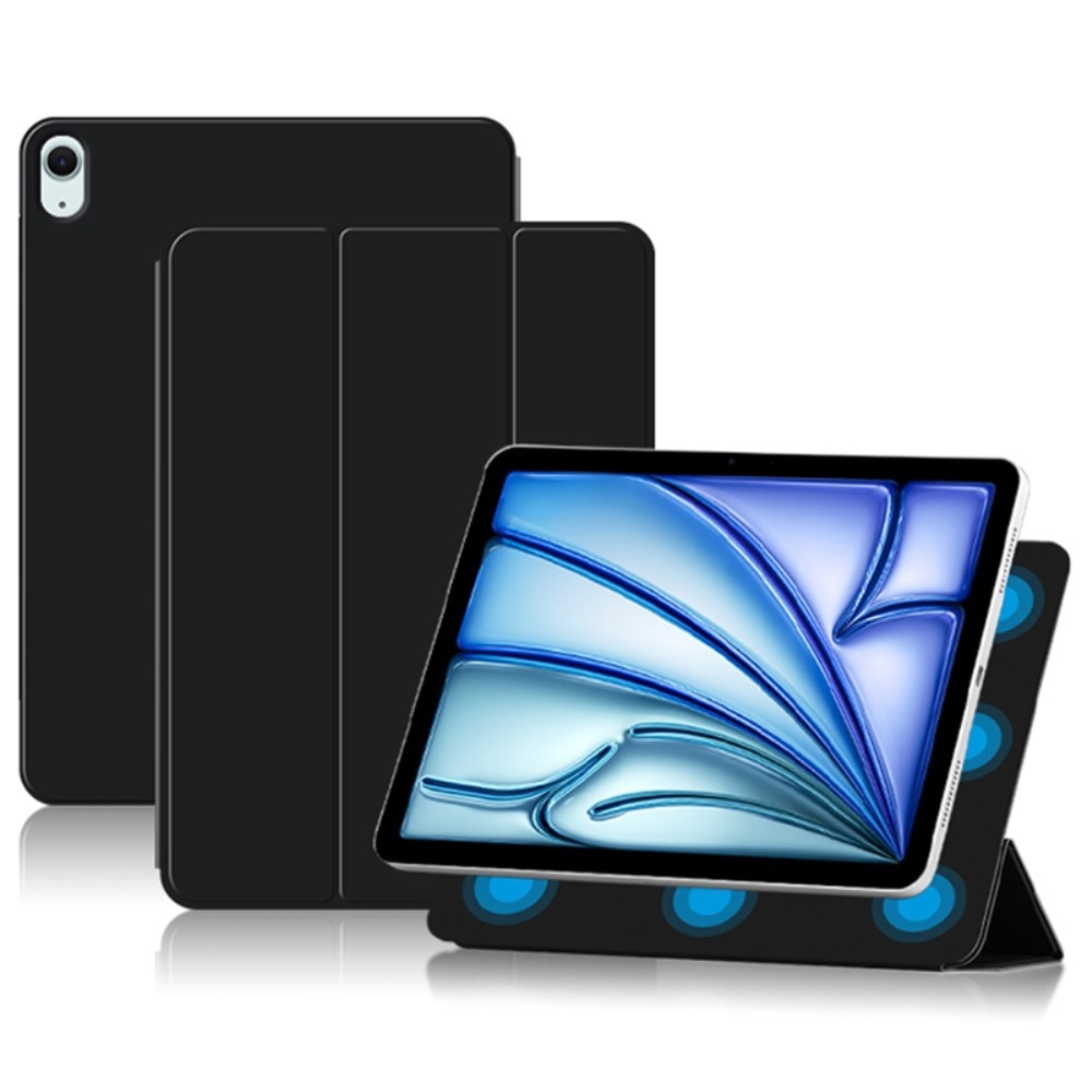 iPad Air 11 6th Gen (2024) Etui Tri-fold Magnetic svart