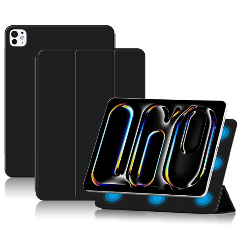iPad Pro 11 5th Gen (2024) Etui Tri-fold Magnetic svart