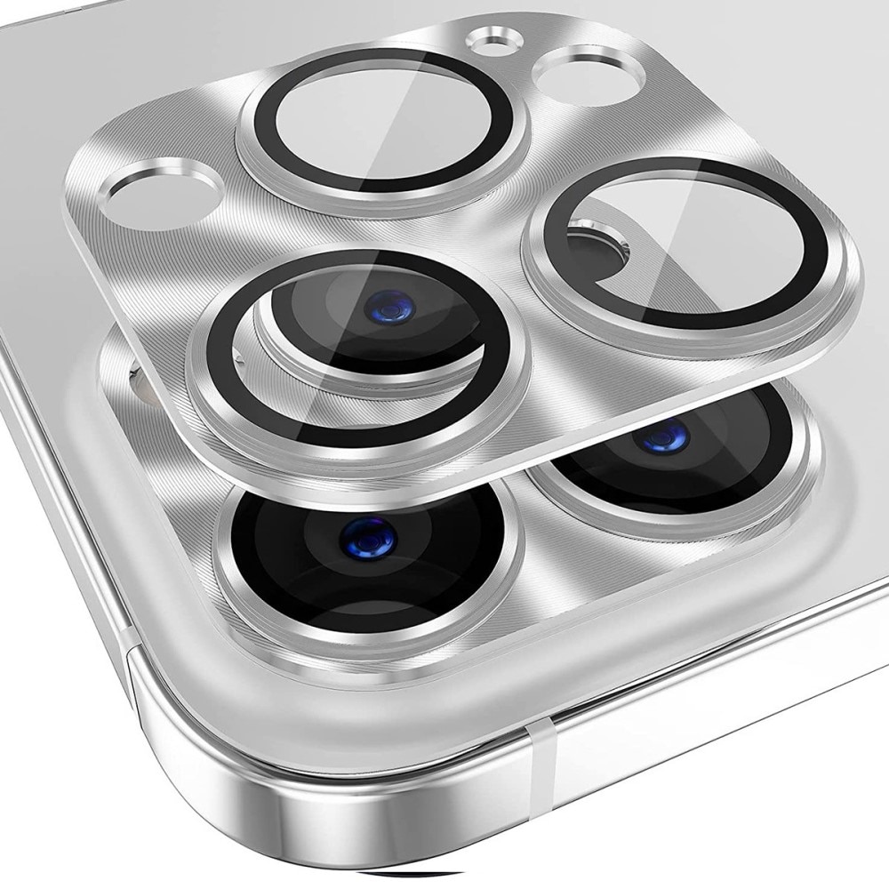 Kamerabeskyttelse Aluminium+Herdet Glass iPhone 14 Pro/14 Pro Max sølv