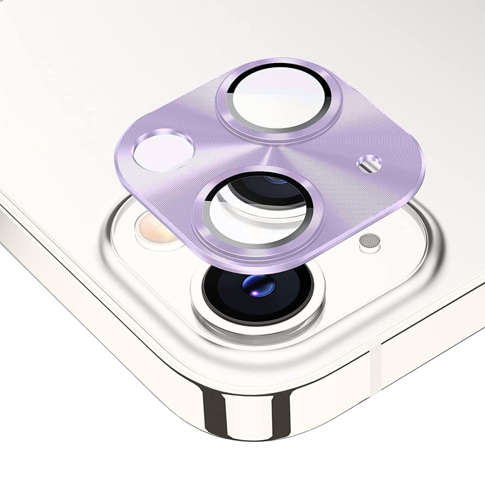 Kamerabeskyttelse Aluminium+Herdet Glass iPhone 14/14 Plus lilla