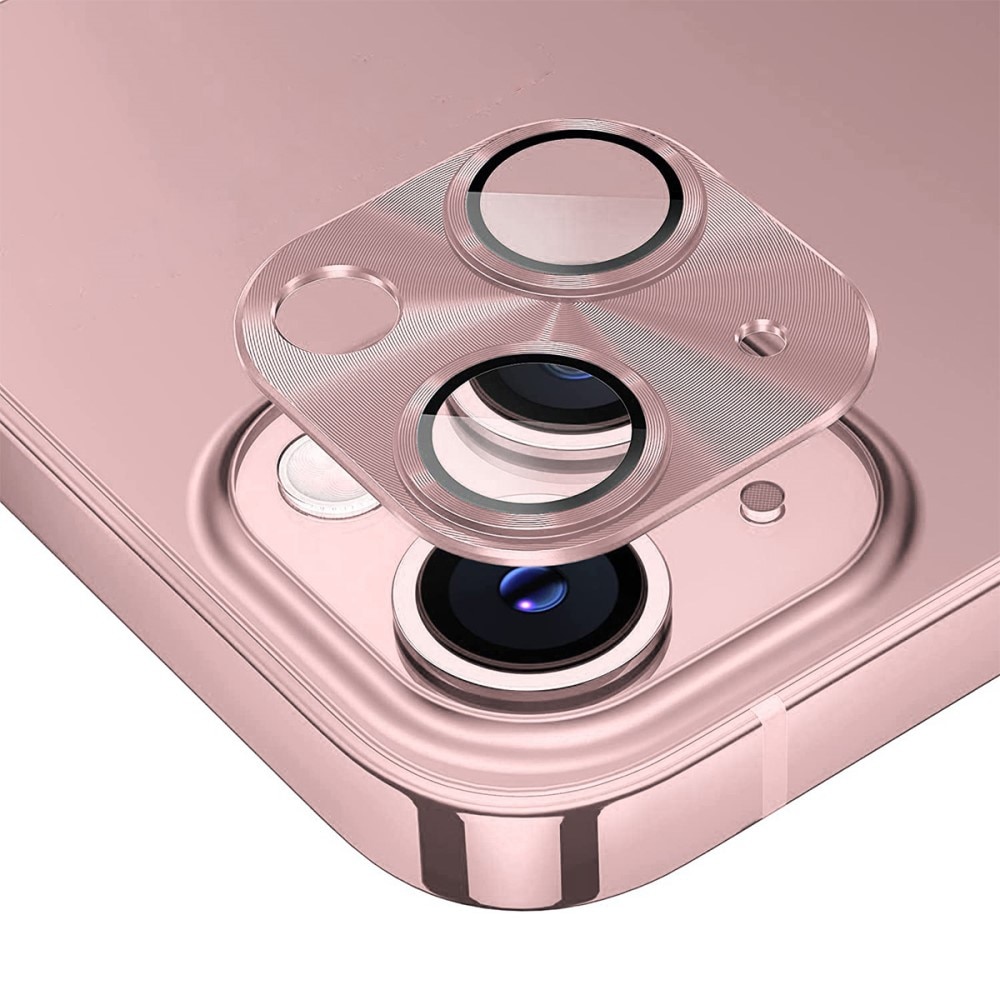 Kamerabeskyttelse Aluminium+Herdet Glass iPhone 14/14 Plus rosa