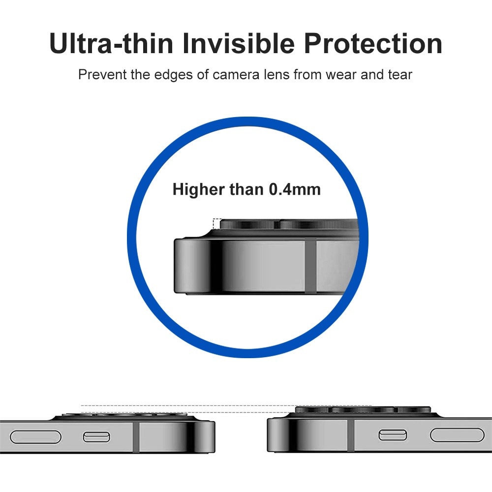 Linsebeskyttelse  Aluminium iPhone 14 Pro Max grå