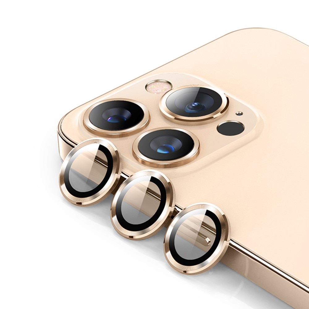 Linsebeskyttelse  Aluminium iPhone 14 Pro/14 Pro Max gull