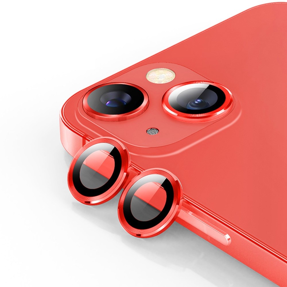 Linsebeskyttelse  Aluminium iPhone 14/14 Plus rød