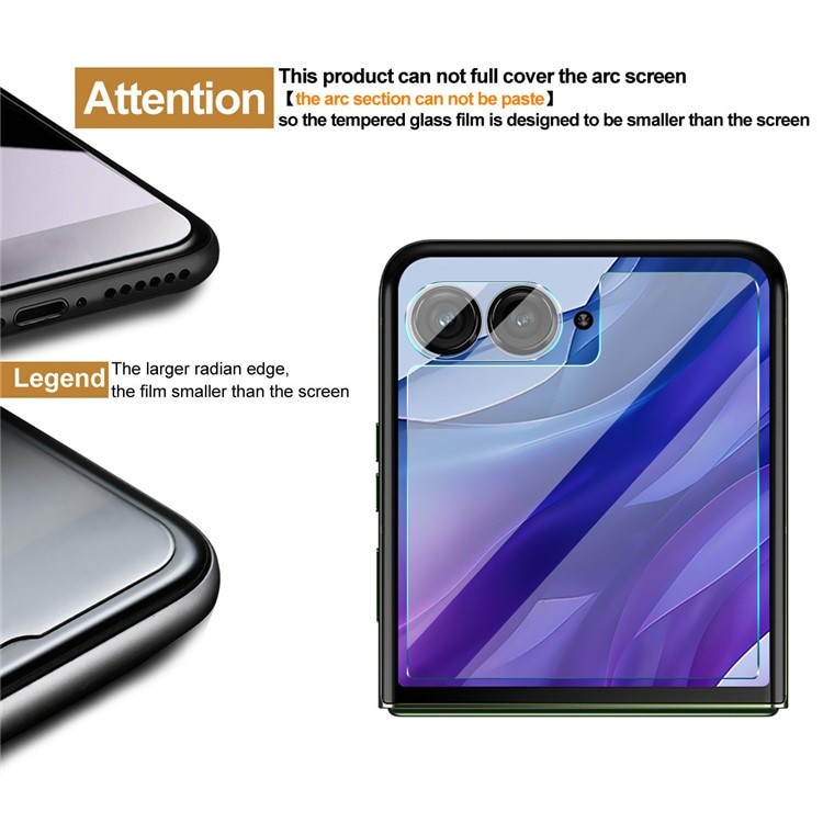 Herdet Glass Linsebeskyttelse + Skjermbeskytter Motorola Razr 60 Ultra Gjennomsiktig