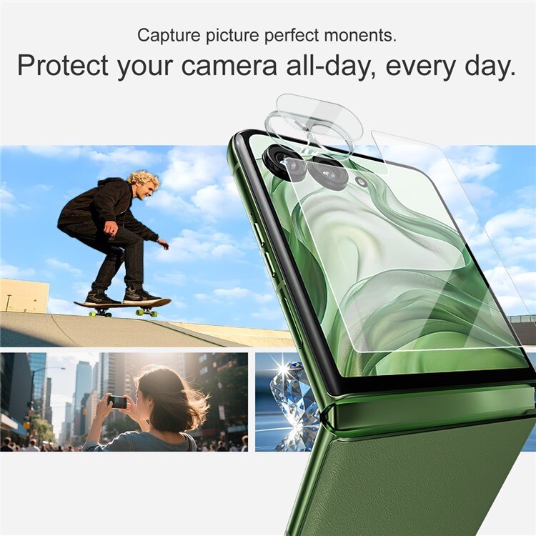 Herdet Glass Linsebeskyttelse + Skjermbeskytter Motorola Razr 60 Ultra Gjennomsiktig