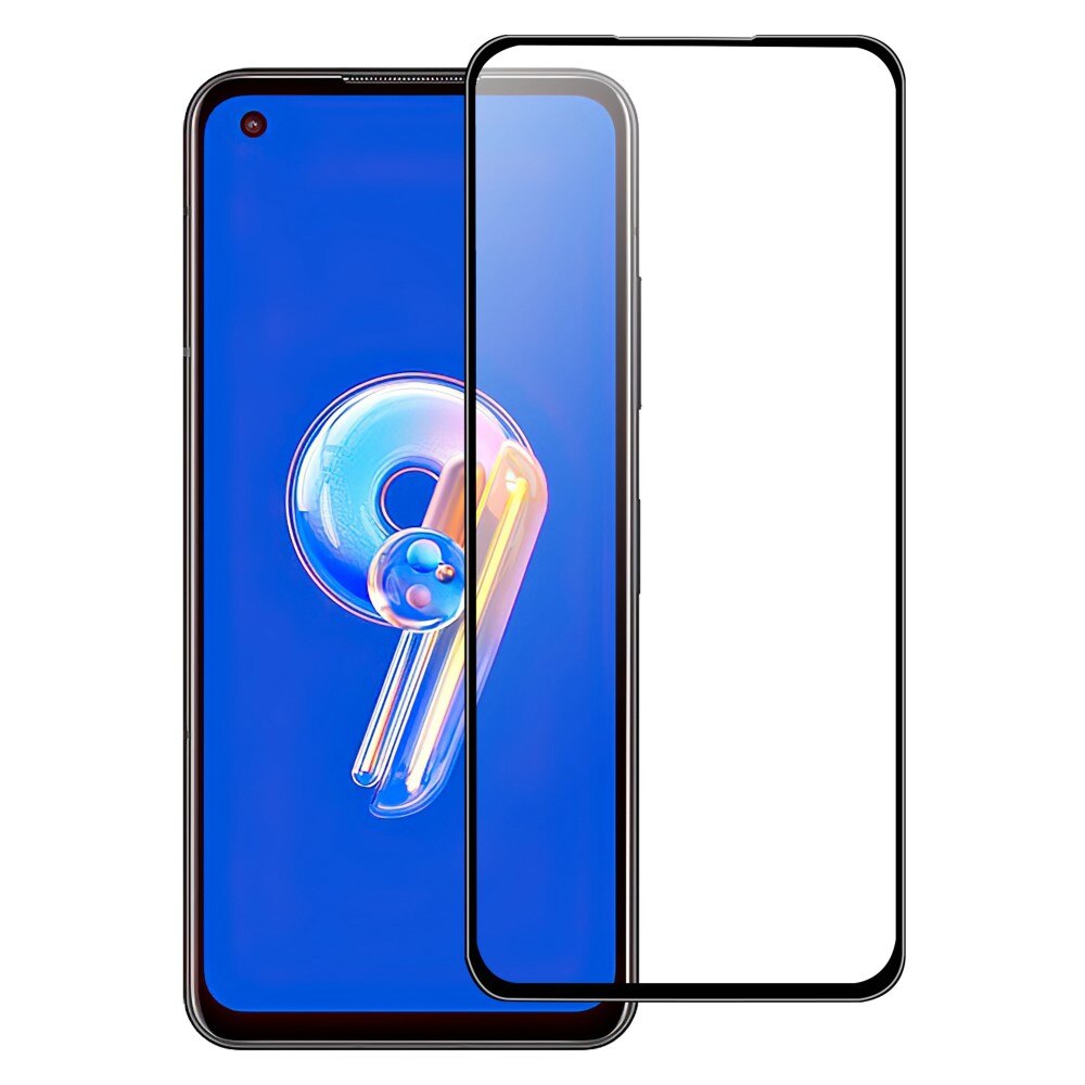 Heldekkende Skjermbeskytter Herdet Glass Asus Zenfone 9 svart