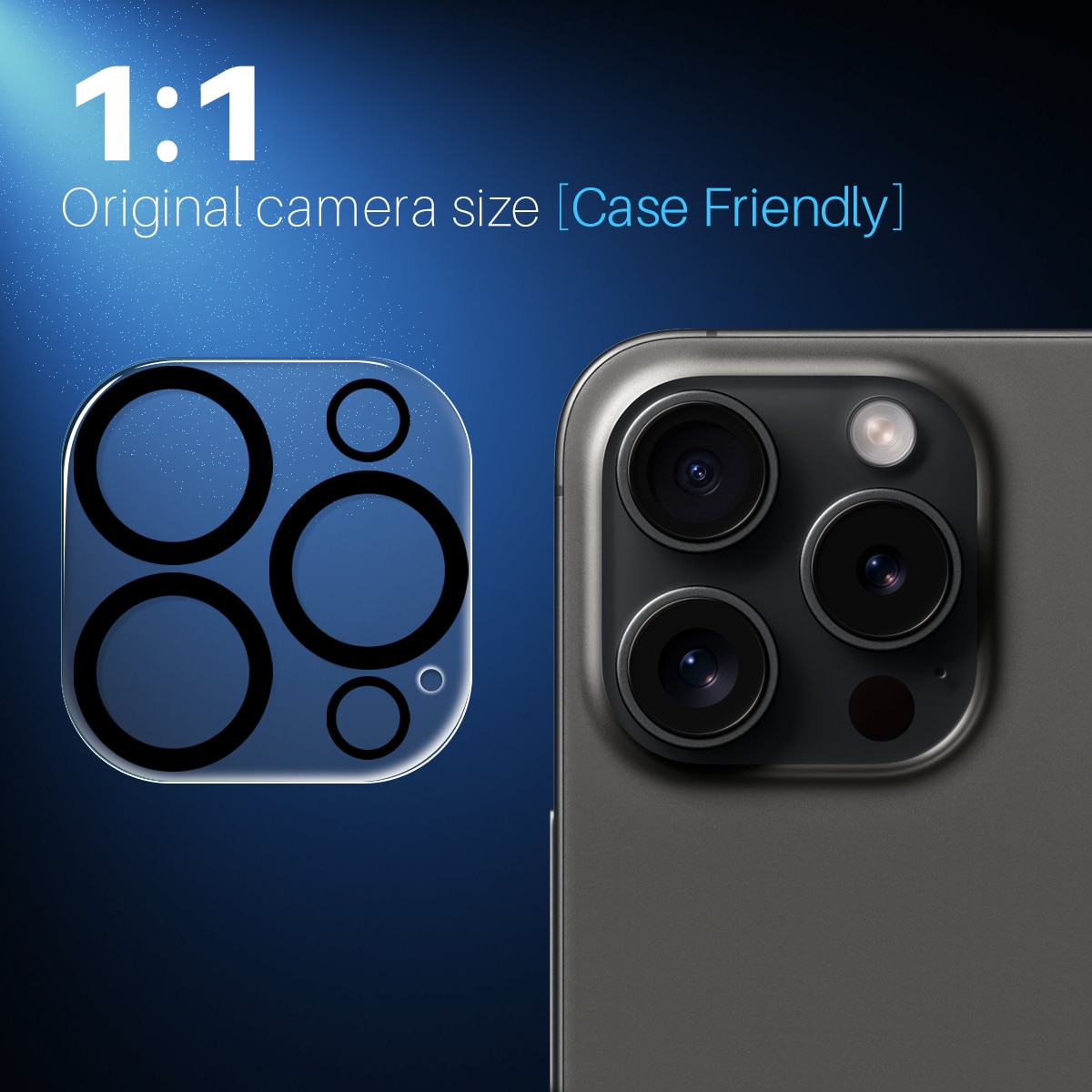 Herdet Glass Kamerabeskyttelse iPhone 15 Pro (2-pack)